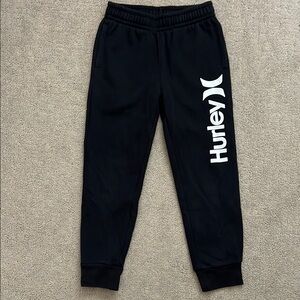 Hurley Kids Joggers in Black with White Logo